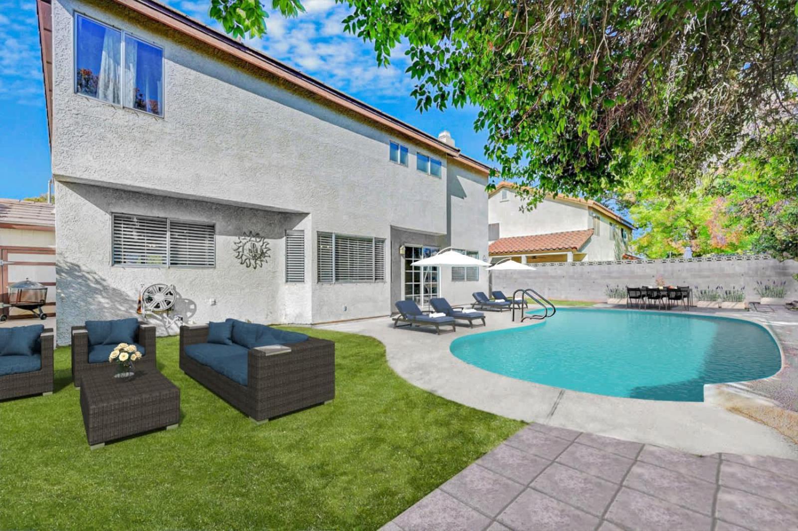 Bright Fun Spacious Home With Pool ลาสเวกัส ภายนอก รูปภาพ